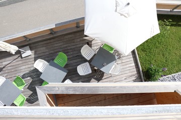 Sonnenterrasse von oben