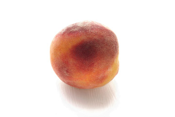 Fresh peach on white background for design