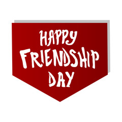 Illustration for friendship day, greeting cards with happy day of friendship, illustration for banners, posters, printing, t-shirts. Lettering, vector