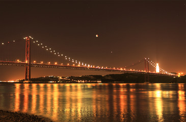 Fototapeta na wymiar Lisbon – Total Lunar Eclipse