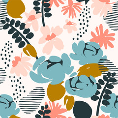 Floral seamless pattern. Vector design
