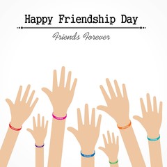 Happy Friendship day vector typographic design