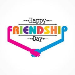 Happy Friendship day vector typographic design