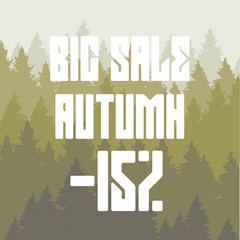 Big autumn sale discount 15 percent