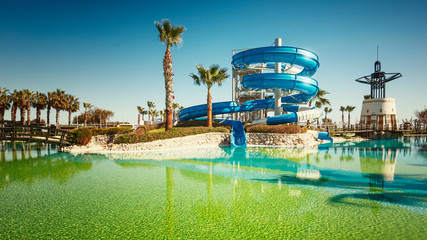 Water park slide