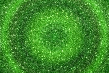 красивый зеленый фон из блесток с бликами и боке       