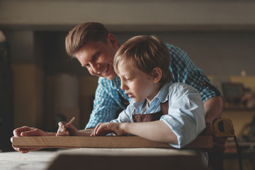 Father and son carpentry