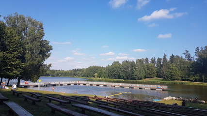 riverside, sands, bathe, people,