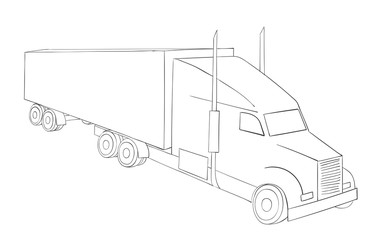 truck symbol logistics. International transport. Delivery trucking.