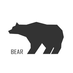 Silhouette of brown bear vector illustration.