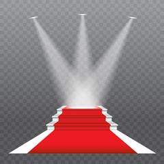 Obraz premium Red carpet for celebrities, concept of success and triumph,EPS10.