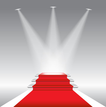Red carpet for celebrities, concept of success and triumph,EPS10.