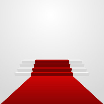 Red Carpet Podium Vector Illustration Eps 10