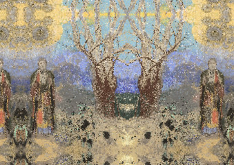 オディロン ルドン 釈迦 ステンドグラスアート