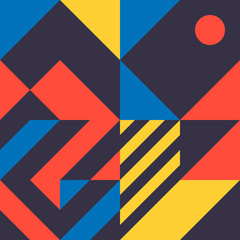 Minimalist background seamless pattern with simple shape