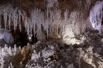 stalactites of salt in the old Cardona mine
