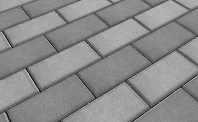 Naklejka premium 3D realistic render of grey lock paving texture.