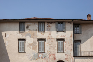 Old wall art in Bergamo, Italy.
