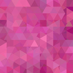Background of pink geometric shapes. Abstract triangle geometrical background. Mosaic pattern. Vector EPS 10. Vector illustration