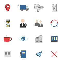Misc icons set simple flat style vector illustration