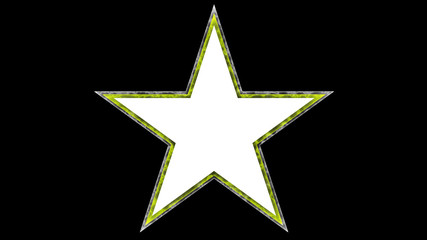 Star 050 - Glow Neon Colorful - Black Background