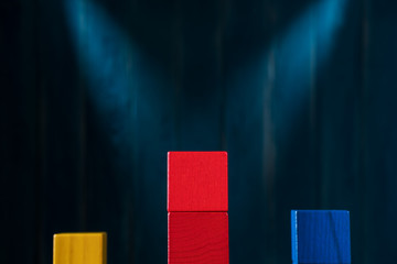 The concept of rewarding on a pedestal, victories.