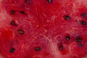 Red ripe watermelon close-up