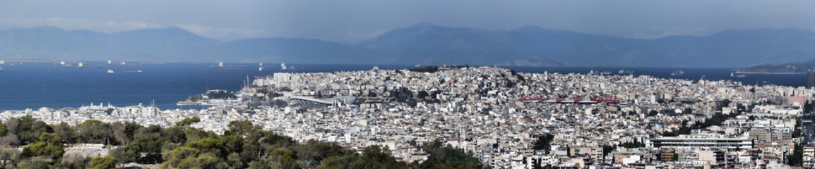 Fototapeta na wymiar Panoramic view from the Acropolis of Athens