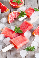 Red grapefruit popsicles