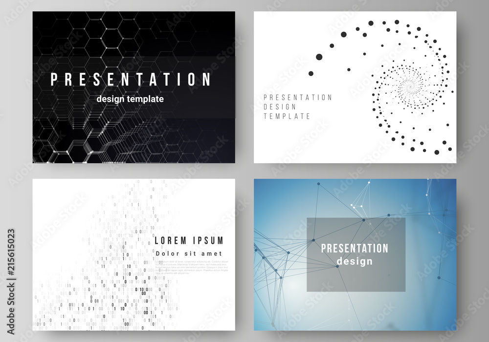 Poster the minimalistic abstract vector illustration of the editable layout of the presentation slides desi