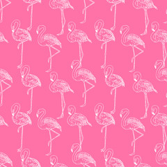 cute seamless flamingo