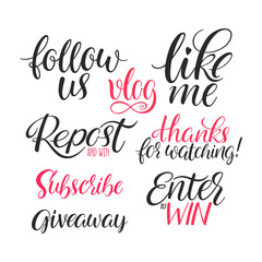 set of phrases for social media