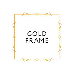Gold Frame Geometric Shape Minimalism Vector Design Banner