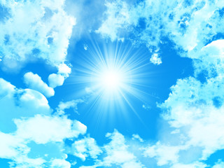 Blue sky with white clouds