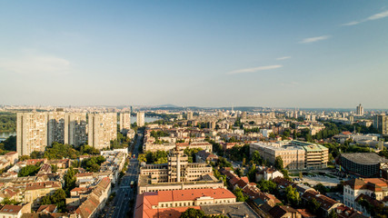 Fototapeta na wymiar Drone photo of Belgrade and Zemun in Serbia