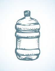 Bottle of water. Vector drawing