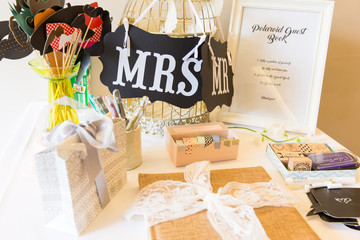 Mr & Mrs Signs and Photo Booth Accessories