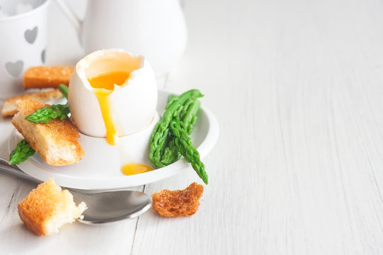 Soft boiled egg background