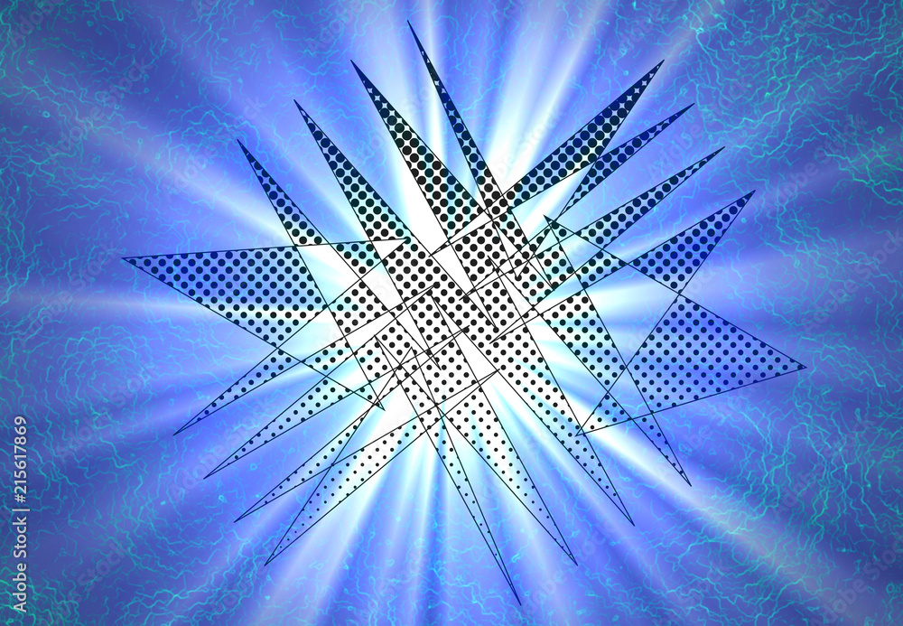 Poster abstract triangles in rays of light