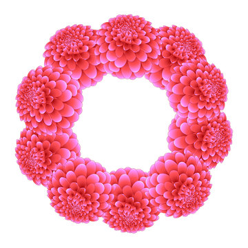 Pink Dahlia Wreath