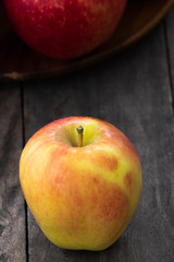 apple on wood