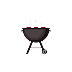 Bbq icon sign. Flat style