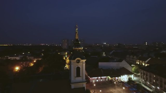 4K Drone shots of Zemun with Belgrade in the background