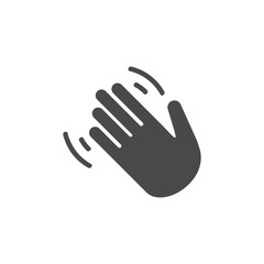 Hand icon. Sign hello ore bye