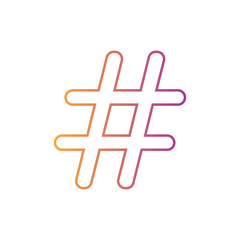 Hashtag icon sign