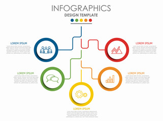 Fototapeta premium Infographic design template with place for your data. Vector illustration.