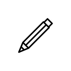 Pencil icon simple flat style outline illustration