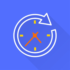 Clock vector icon.