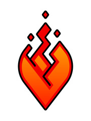 Flame - vector logo concept illustration. Red fire sign. Fire creative symbol. Design element.