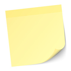 Single Yellow Stick Note